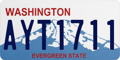 WA license plate AYT1711