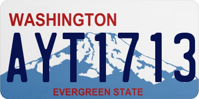 WA license plate AYT1713