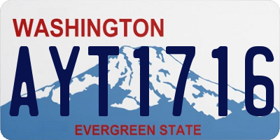 WA license plate AYT1716