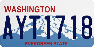 WA license plate AYT1718