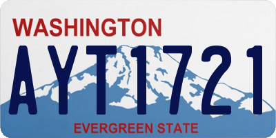 WA license plate AYT1721