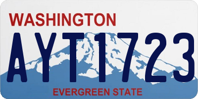 WA license plate AYT1723