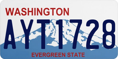 WA license plate AYT1728