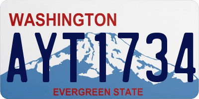 WA license plate AYT1734