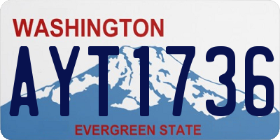 WA license plate AYT1736