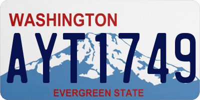 WA license plate AYT1749