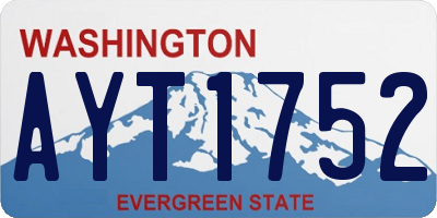 WA license plate AYT1752