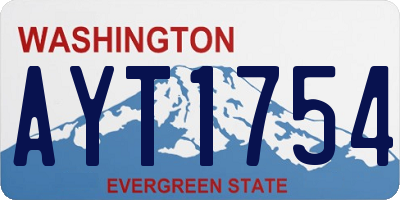 WA license plate AYT1754