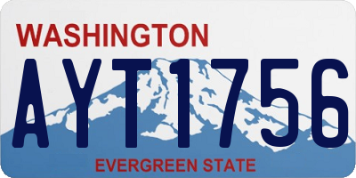 WA license plate AYT1756