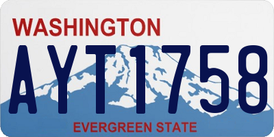 WA license plate AYT1758