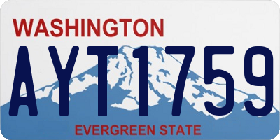 WA license plate AYT1759