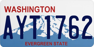 WA license plate AYT1762