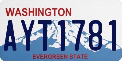 WA license plate AYT1781