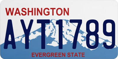 WA license plate AYT1789