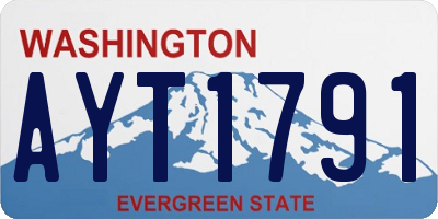 WA license plate AYT1791