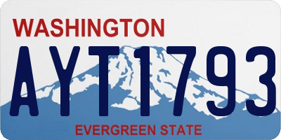 WA license plate AYT1793
