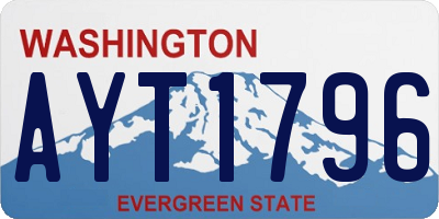 WA license plate AYT1796