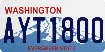 WA license plate AYT1800
