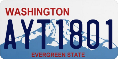 WA license plate AYT1801