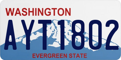 WA license plate AYT1802