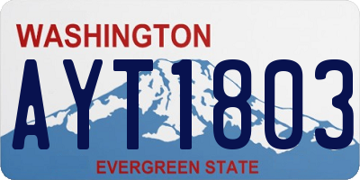 WA license plate AYT1803