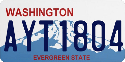 WA license plate AYT1804
