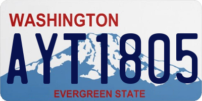 WA license plate AYT1805