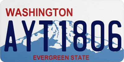 WA license plate AYT1806
