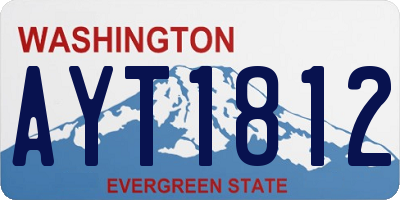 WA license plate AYT1812
