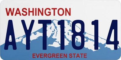 WA license plate AYT1814