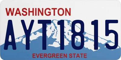 WA license plate AYT1815