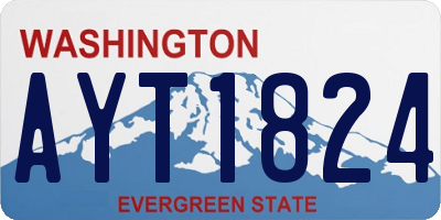WA license plate AYT1824