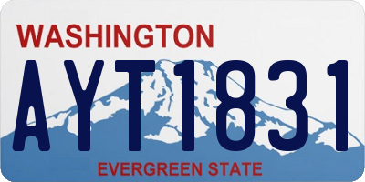 WA license plate AYT1831
