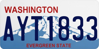 WA license plate AYT1833