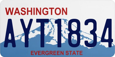 WA license plate AYT1834