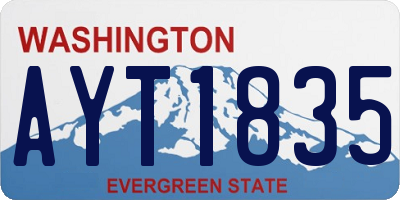 WA license plate AYT1835