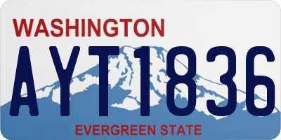 WA license plate AYT1836