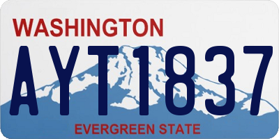 WA license plate AYT1837
