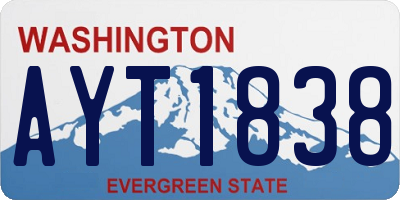 WA license plate AYT1838