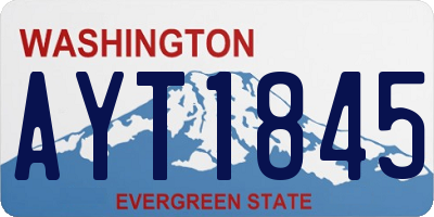 WA license plate AYT1845