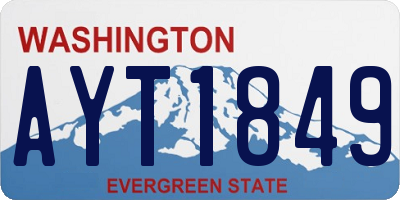 WA license plate AYT1849