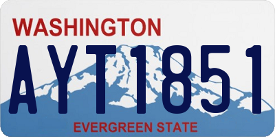 WA license plate AYT1851