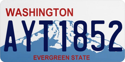 WA license plate AYT1852