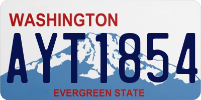 WA license plate AYT1854