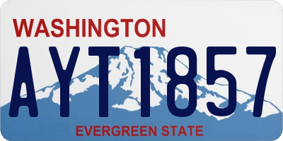 WA license plate AYT1857