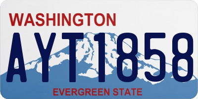 WA license plate AYT1858