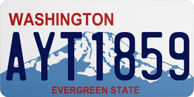 WA license plate AYT1859