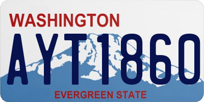 WA license plate AYT1860
