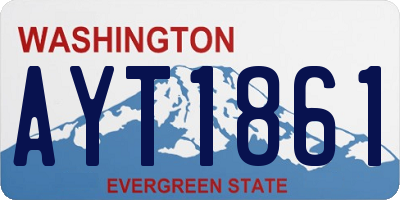 WA license plate AYT1861