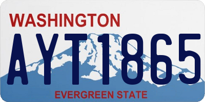 WA license plate AYT1865